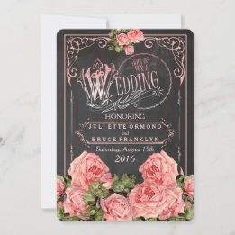 Hochzeitstafel im Vintage-Look - Hochzeitseinladun Einladung