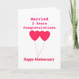 Hochzeitstag 1 Jahr, Karte. Personalisieren Sie es Karte