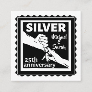 Hochzeitstag 25 Jahre Silber Begleitkarte