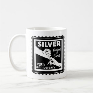 Hochzeitstag 25 Jahre Silber Kaffeetasse