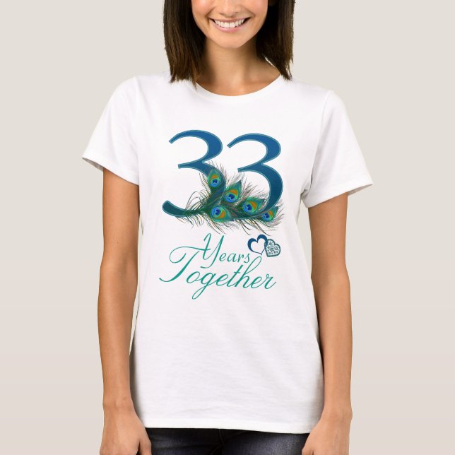 Hochzeitstag / 33 / 33. / Nummer 33 T-Shirt (Vorderseite)