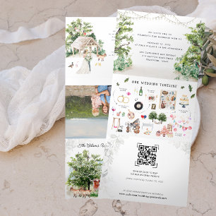 Hochzeitstag   Ansammlung Oaks Waco Dreifach Gefaltete Ankündigung