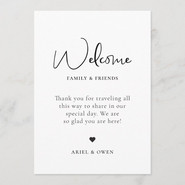 Hochzeitstag Begrüßungswochenende Programm (Vorderseite)