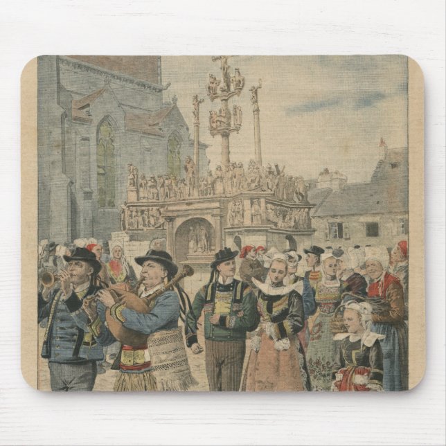 Hochzeitstag bei Plougastel Bretagne Mousepad (Vorne)