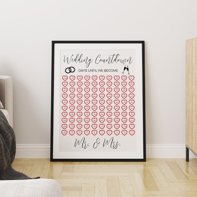 Hochzeitstag, bis wir Mr. & Mrs. Poster (Wedding Countdown Days Until We Become Mr & Mrs Poster
)