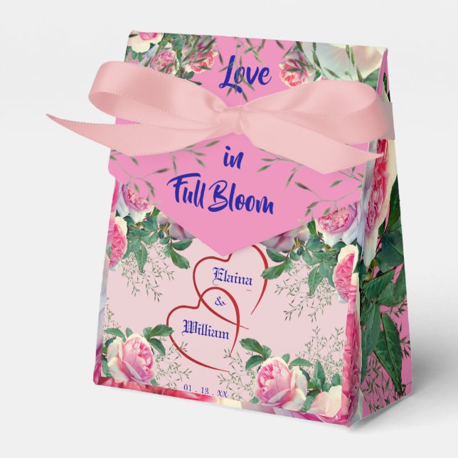 Hochzeitstag blühende Liebe Geschenkschachtel (Vorderseite)