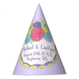 Hochzeitstag Brautparty Blumenkuchen Partyhütchen