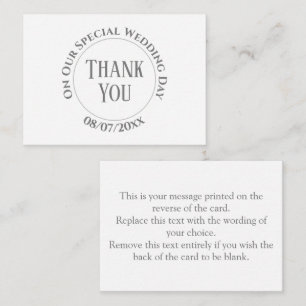 Hochzeitstag Dankeschön-Karte Mitteilungskarte