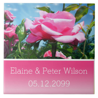 Hochzeitstag der herrlichen Rosa-Blume Fliese