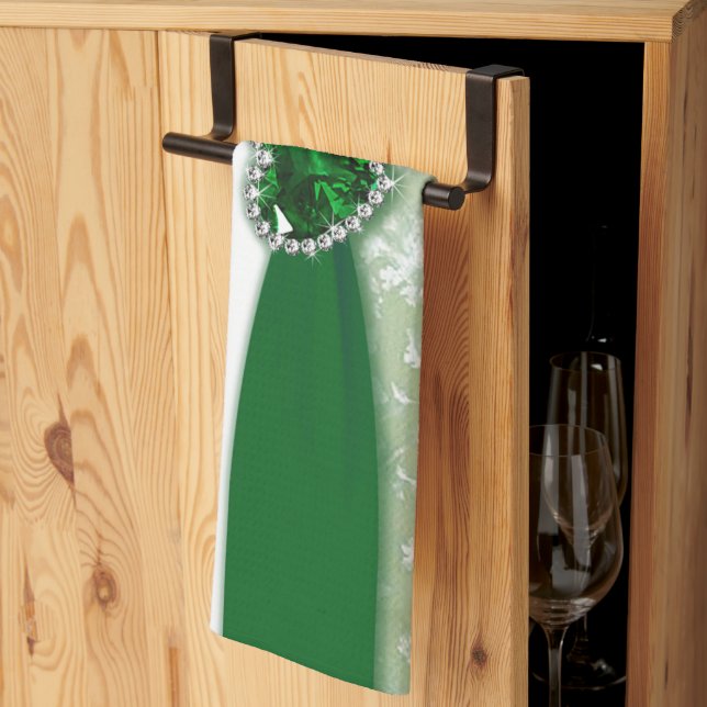 Hochzeitstag des Damast-55. Handtuch (Drittel gefaltet)