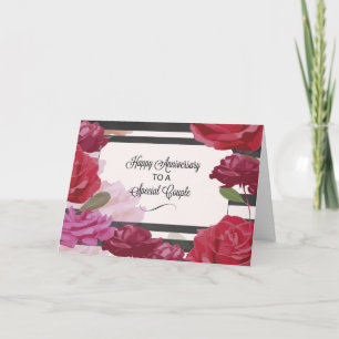 Hochzeitstag eines besonderen Paares Rose Karte