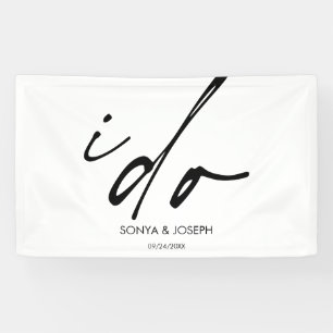 Hochzeitstag Elegantes Skript I Do Banner