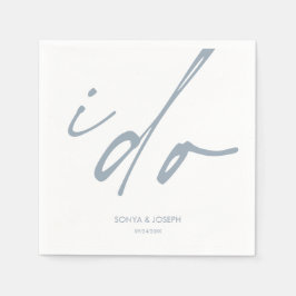 Hochzeitstag Elegantes Skript I Do Serviette