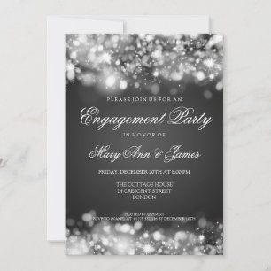 Hochzeitstag Engagement Partei funkelnde Lichter S Einladung