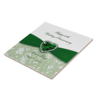 Hochzeitstag-Fliese des Damast-55. Fliese