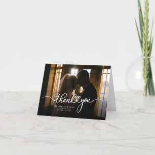 Hochzeitstag-Foto Danksagungskarten mit handgeschr Dankeskarte