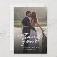Hochzeitstag Foto Hand Lettered Dankeschön Card
