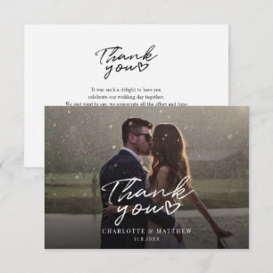 Hochzeitstag Foto Handschrift Vielen Dank Mitteilungskarte