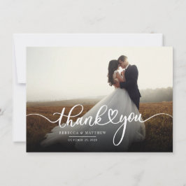 Hochzeitstag Foto Handschrift Vielen Dank Mitteilungskarte
