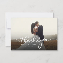 Hochzeitstag Foto Handschrift Vielen Dank Mitteilungskarte