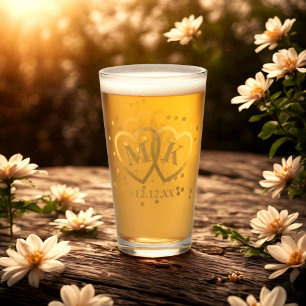 Hochzeitstag Gold Herz Glass Tumbler