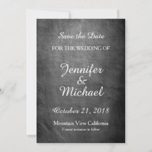 Hochzeitstag Grau Vintage Retro Datum speichern Save The Date