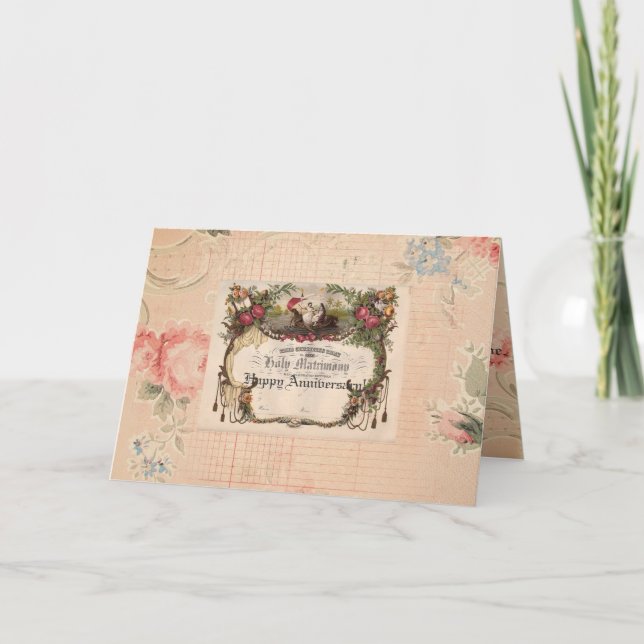 Hochzeitstag-Gruß-Karte Karte (Vorderseite)