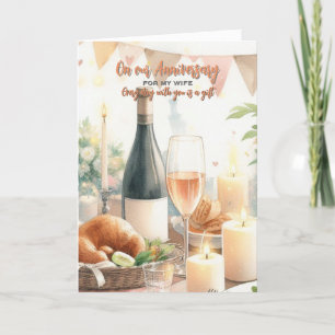 Hochzeitstag-Grußkarte für meine Frau Dankeskarte