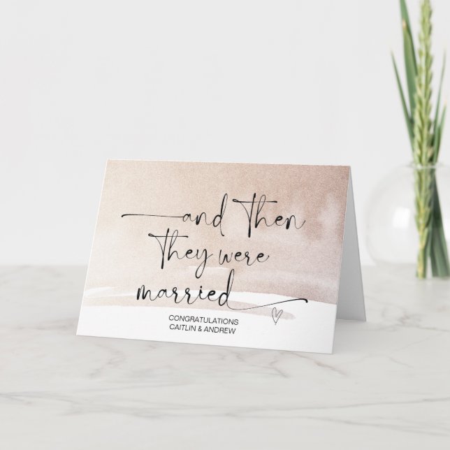 Hochzeitstag Herzlichen Glückwunsch an die Braut u Karte (Vorderseite)