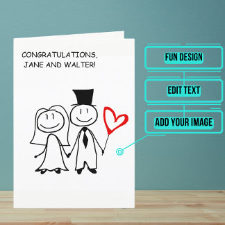 Hochzeitstag Herzlichen Glückwunsch Custom Card Karte