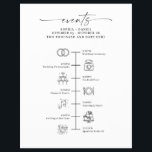 Hochzeitstag Icon Timeline Begrüßungsschreiben Flyer<br><div class="desc">Diese wunderschöne Hochzeitstagszeitschrift und Willkommensbrief sind perfekt für jede Hochzeit! Editieren Sie diese Icon-Timeline einfach, um eine Vielzahl von Ereignissen aufzunehmen. Es sind versteckte Symbole enthalten, die Sie überall auf der Zeitleiste verschieben und anpassen können. Fügen Sie Ereignisse hinzu oder löschen Sie sie, falls erforderlich! Machen Sie diese Timeline-Tour so...</div>