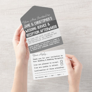 Hochzeitstag in einer Einladung