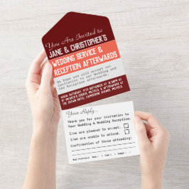 Hochzeitstag in einer Einladung