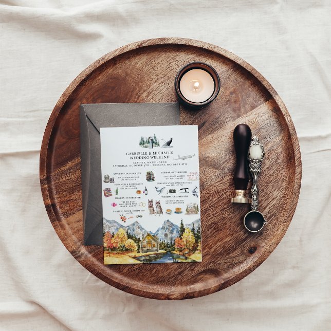 Hochzeitstag in Seattle | Route Einladung (Von Creator hochgeladen)