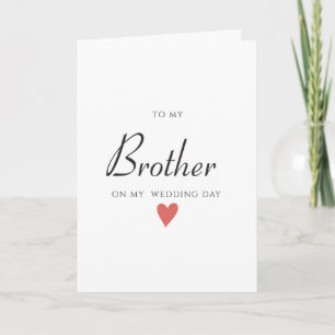 Hochzeitstag-Karte für den Bruder, Hochzeitkarte Karte