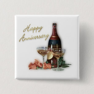 Hochzeitstag-Knopf Button