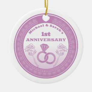 Hochzeitstag Lace sehen Jahreswechsel Keramik Ornament