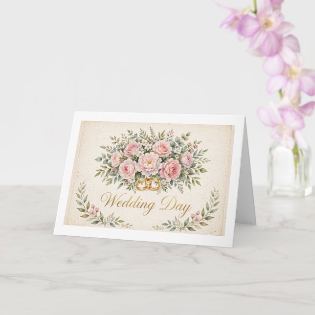 Hochzeitstag Leere Karte  (Orchidee)