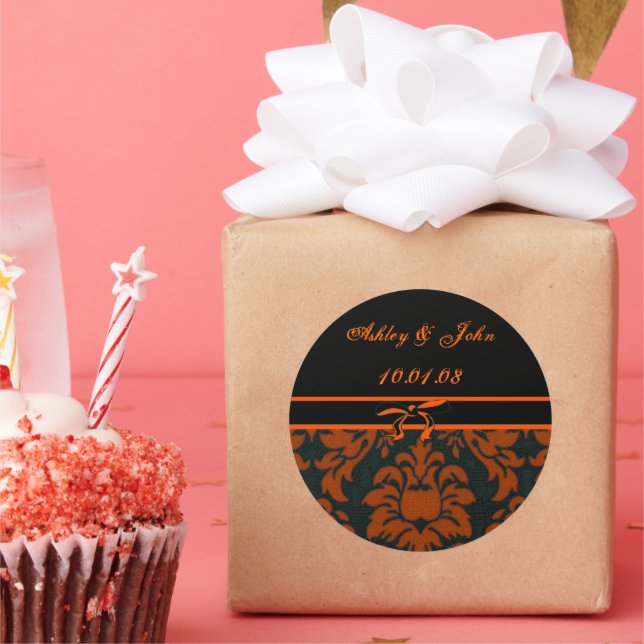 Hochzeitstag - Maßgeschneidert Runder Aufkleber (Party)