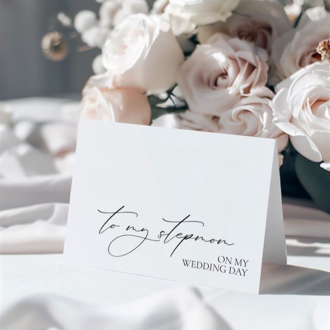 Hochzeitstag-Message-Card "To My Stepama" Dankeskarte (Wedding Day Message Card "To My Stepmom")