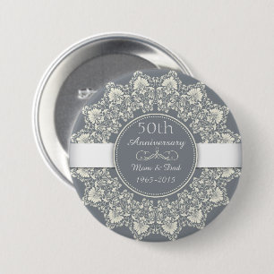 Hochzeitstag mit Arabesken Button