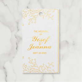 Hochzeitstag mit Blumenfolien Geschenkanhänger