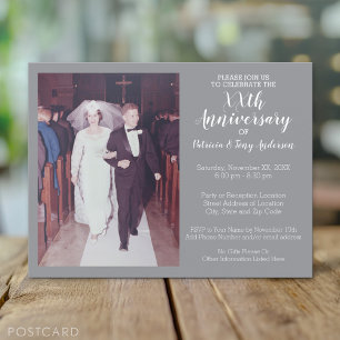 Hochzeitstag mit Vintagem Foto Postkarte