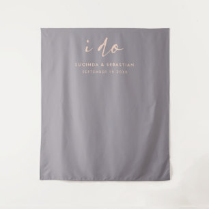Hochzeitstag Moderne Elegante I Do Foto Hintergrun Wandteppich