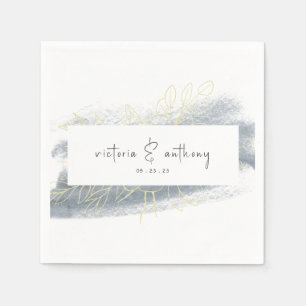 Hochzeitstag moderner Name Serviette