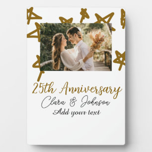 Hochzeitstag Namen Jahr Bild goldene Sterne Fotoplatte