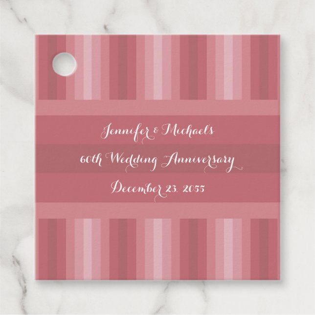 Hochzeitstag Party Brautparty Dusty Rose Geschenkanhänger (Vorderseite)