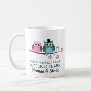 Hochzeitstag Personalisierte Owl Geschenk Tasse
