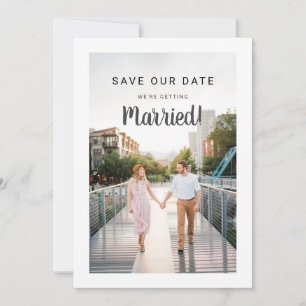 Hochzeitstag Rett 2 Foto Vorderseite Zurück machen Save The Date