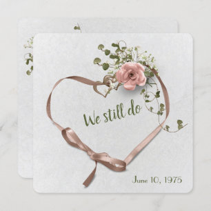 Hochzeitstag Rose und Efeu einladen Einladung